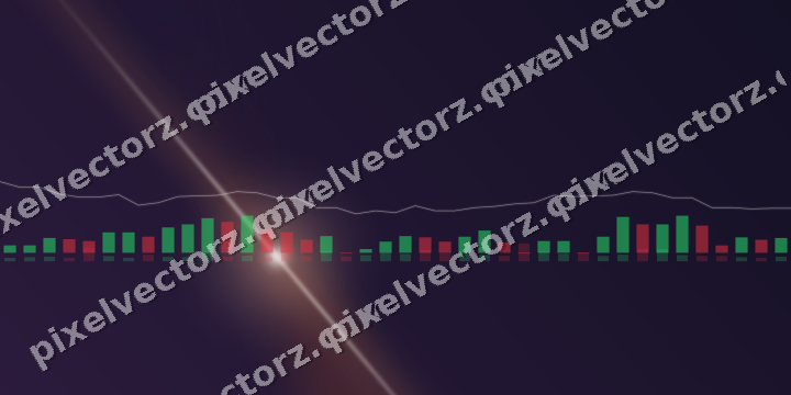 Leuchtender Neon Diagramm Hintergrund in Orange und Blau