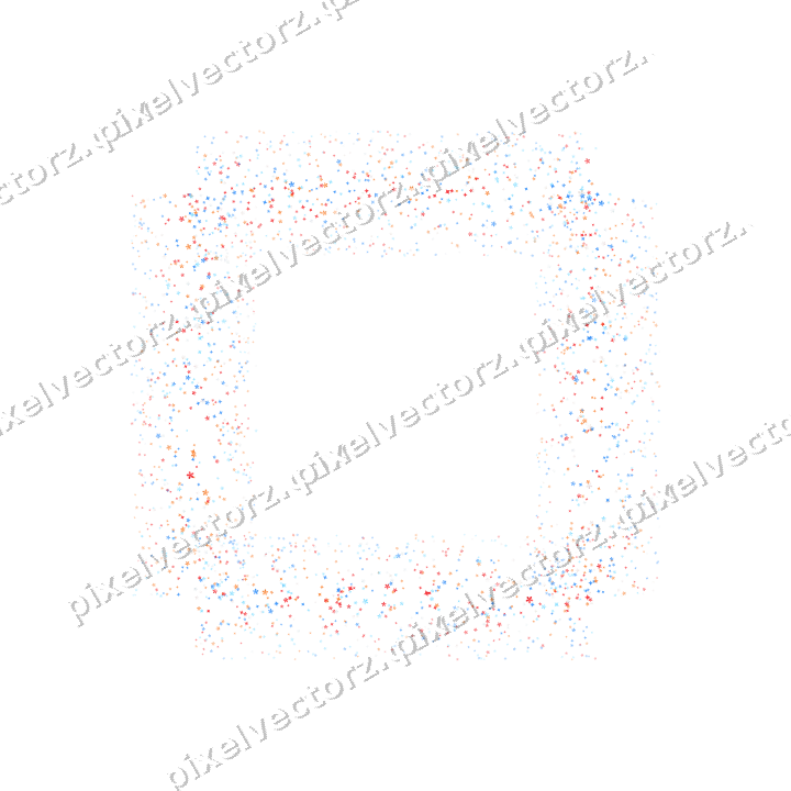 Nahtloser Glitzerrahmen aus Funken und Blüten auf transparentem Grund