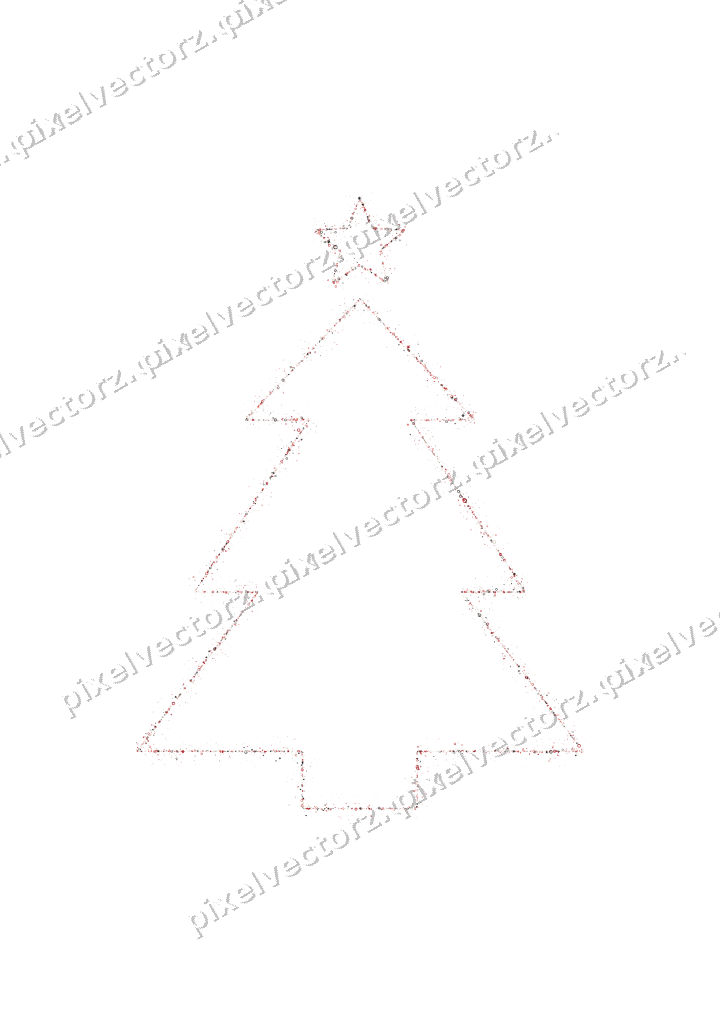 Nahtloser Glitzer-Weihnachtsbaum in Rot auf transparentem Grund