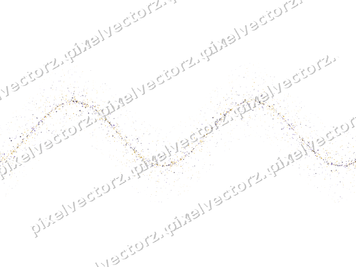 Nahtlose Glitzerwelle in Bernstein und Violett auf transparentem Grund