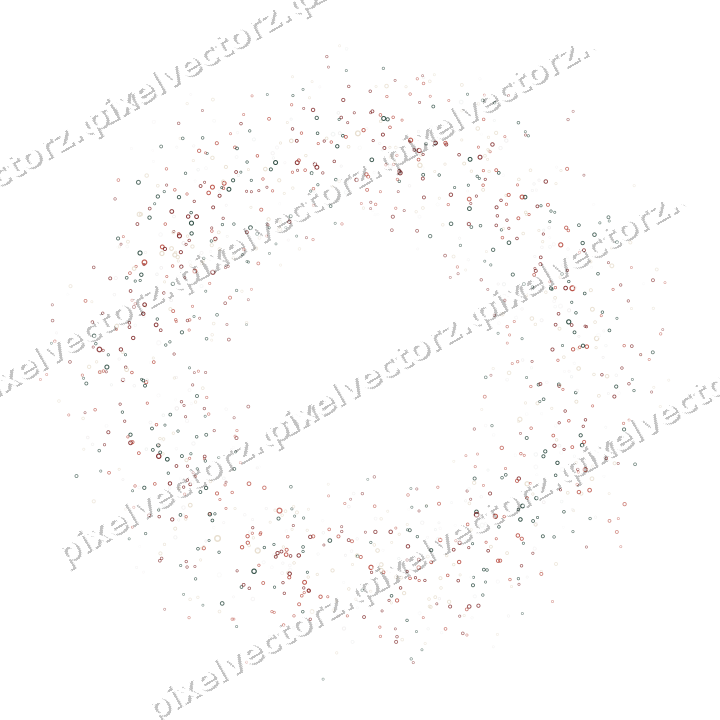 Nahtloser Glitzerkranz aus Ringen in Dunkelrot auf transparentem Grund