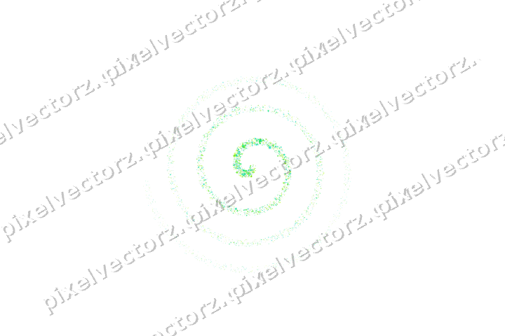 Nahtlose Glitzerspirale in Grün und Limette auf transparentem Grund