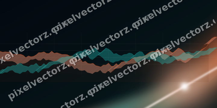 Leuchtender Neon Diagramm Hintergrund in Orange und Petrol