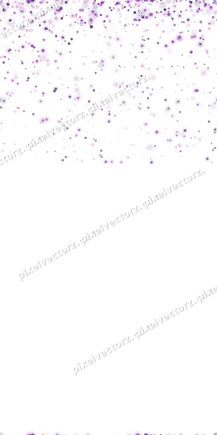 Nahtloser Glitzerregen in Violett auf transparentem Grund
