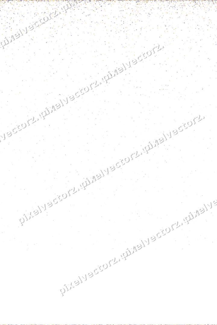 Nahtloser Glitzerregen in Bernstein auf transparentem Grund