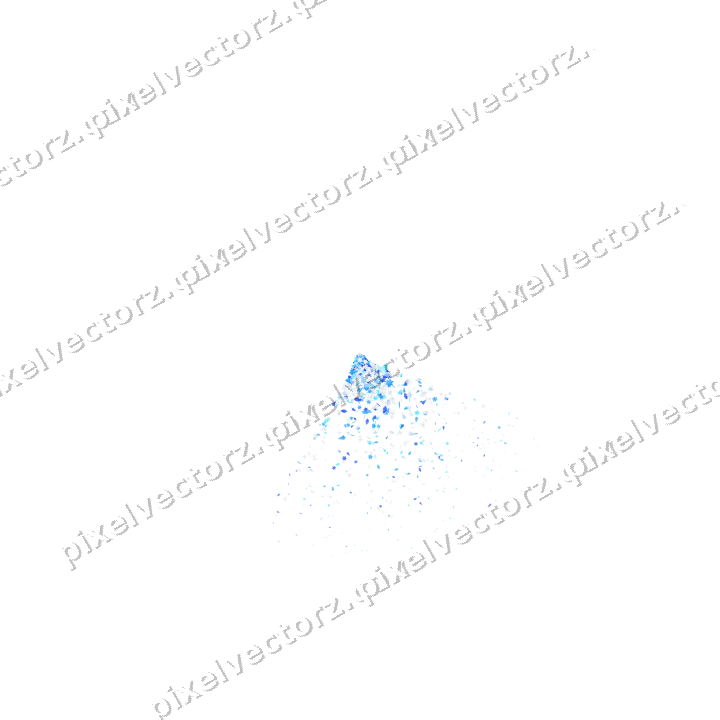 Nahtloser Glitzerfächer in Türkis und Blau auf transparentem Grund