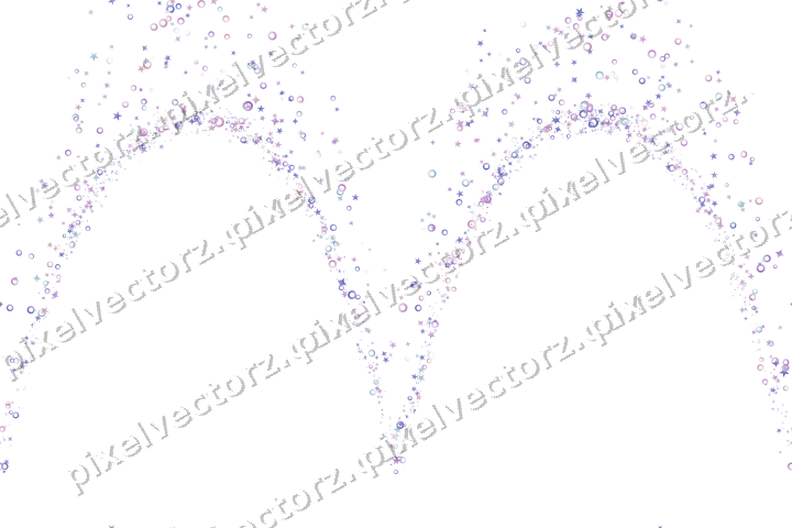 Nahtlose Glitzergirlande in Violett und Blau auf transparentem Grund
