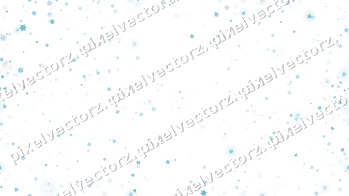 Nahtlose Glitzervignette aus Sternen in Türkis auf transparentem Grund