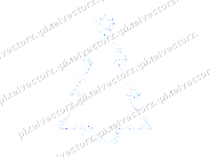 Nahtloser Glitzer-Weihnachtsbaum in Türkis auf transparentem Grund
