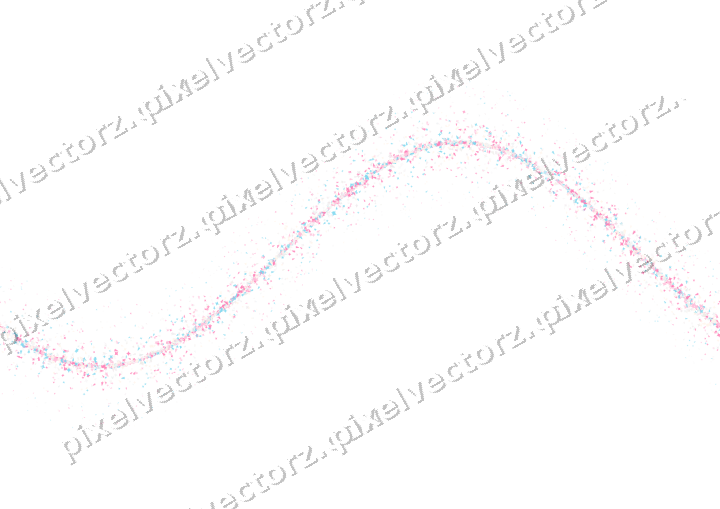 Nahtlose Glitzerwelle in Rosa und Türkis auf transparentem Grund