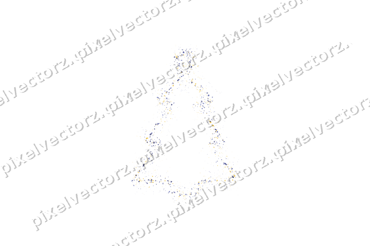 Nahtloser Glitzer-Weihnachtsbaum in Dunkelblau auf transparentem Grund