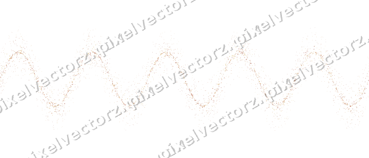 Nahtlose Glitzerwelle aus Sternen in Orange auf transparentem Grund