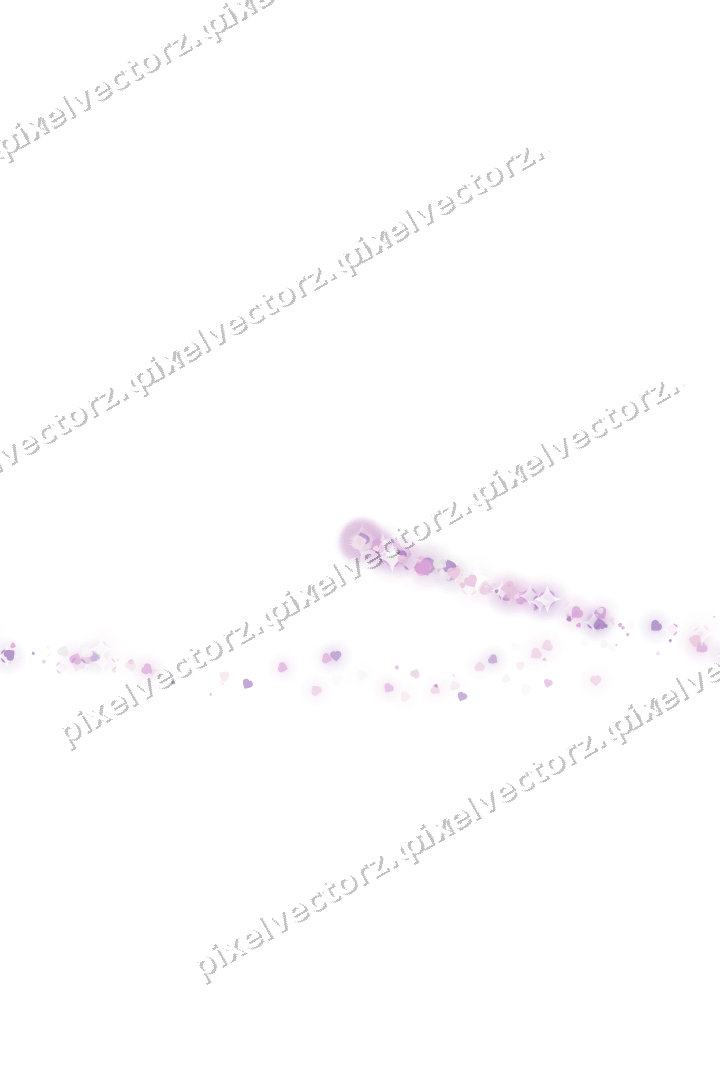 Nahtloser Sternenschweif aus Herzen in Magenta auf transparentem Grund