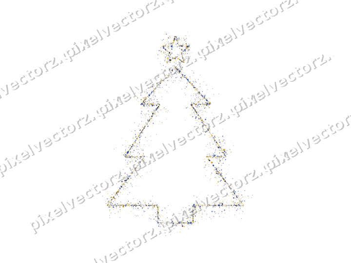 Nahtloser Glitzer-Weihnachtsbaum aus Sternen auf transparentem Grund