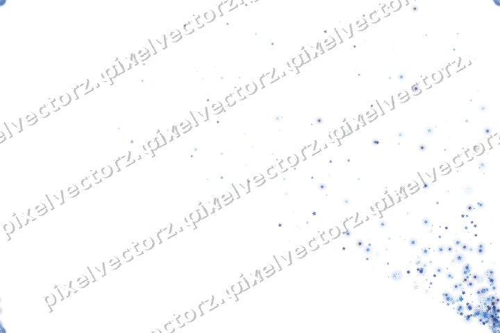 Nahtloser Glitzerfächer aus Blüten in Blau auf transparentem Grund