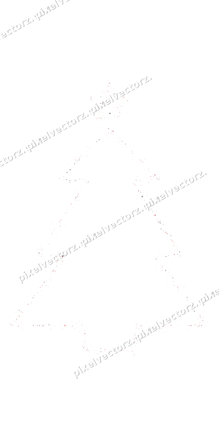 Nahtloser Glitzer-Weihnachtsbaum in Rot auf transparentem Grund