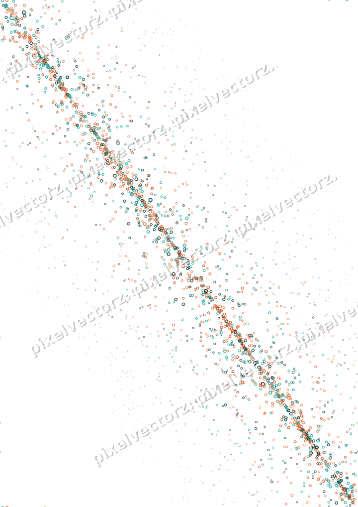 Nahtloses Glitzerband aus Ringen in Orange auf transparentem Grund