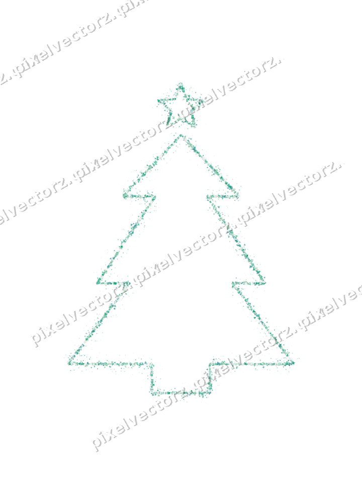 Nahtloser Glitzer-Weihnachtsbaum in Grün auf transparentem Grund
