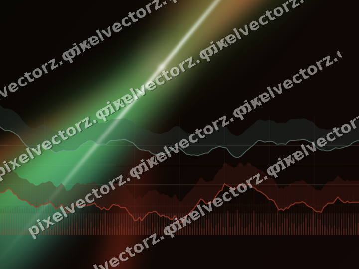 Leuchtender Neon Diagramm Hintergrund in Rot und Orange