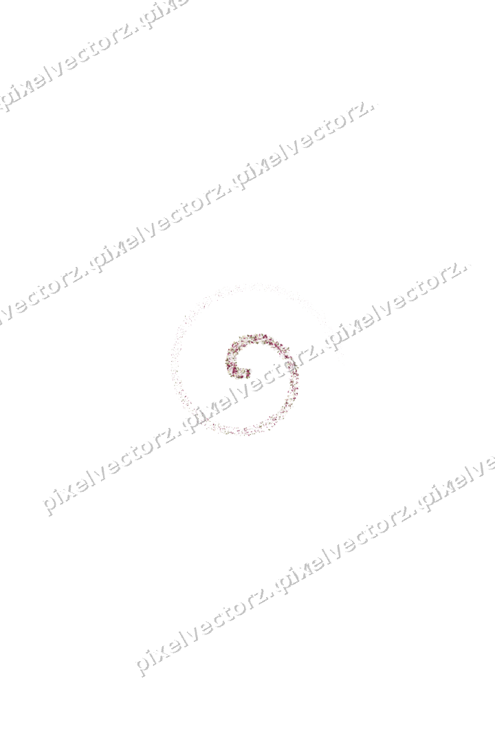 Nahtlose Glitzerspirale in Dunkelrosa und Gelb auf transparentem Grund