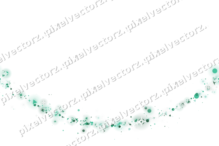 Nahtloser Glitzerbogen aus Sternen und Punkten auf transparentem Grund