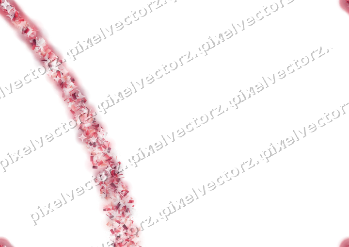 Nahtloser Sternenschweif in Rosa und Rot auf transparentem Grund