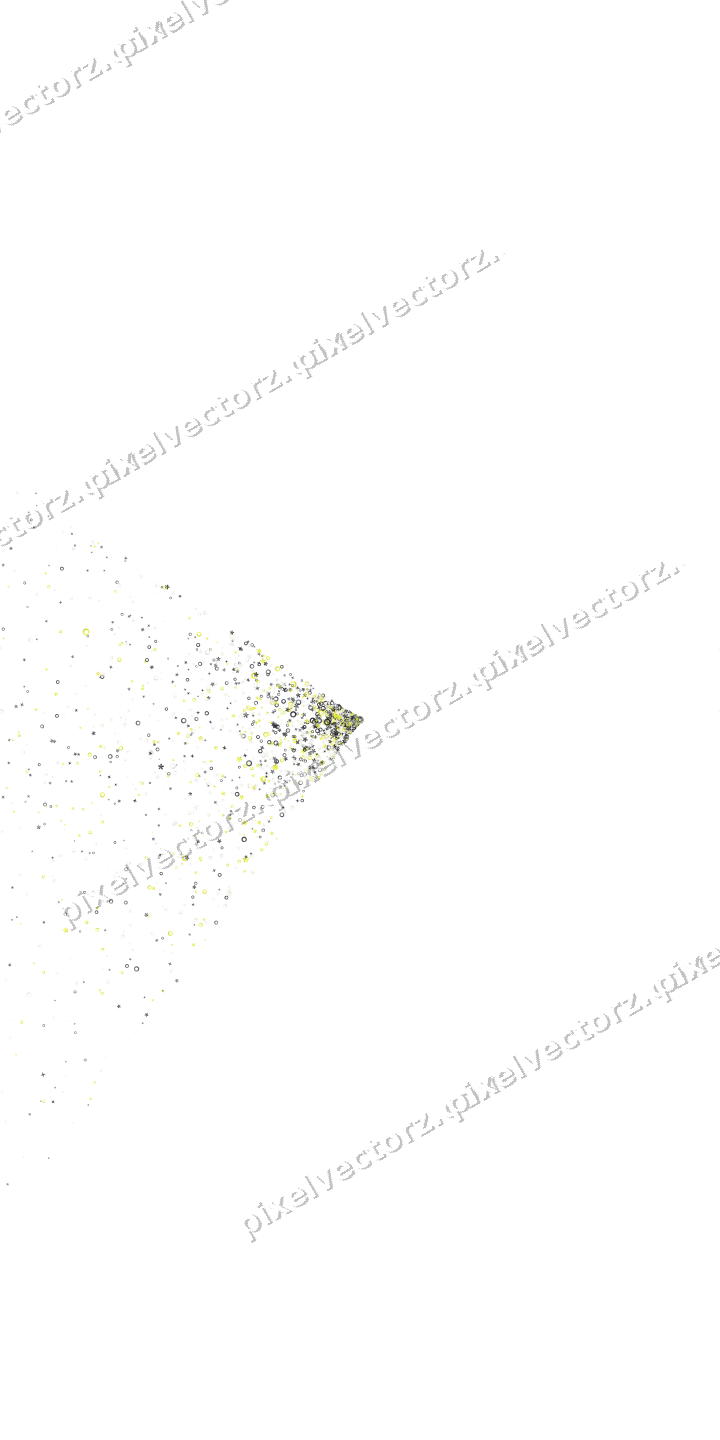 Nahtloser Glitzerfächer aus Sternen und Blüten auf transparentem Grund