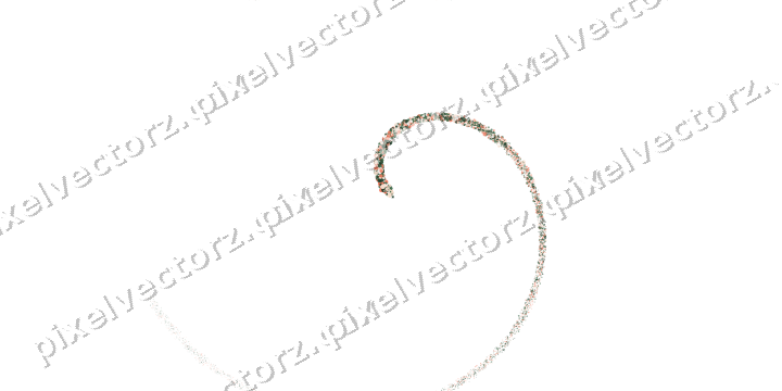 Nahtlose Glitzerspirale aus Funken und Punkten auf transparentem Grund