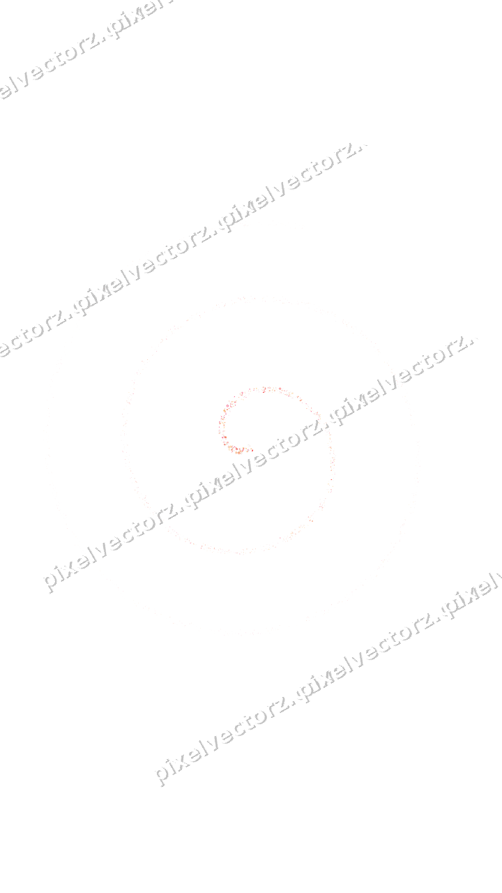 Nahtlose Glitzerspirale aus Tropfen und Ringen auf transparentem Grund