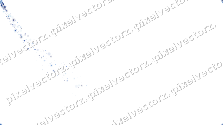 Nahtloser Sternenschweif in Blau und Türkis auf transparentem Grund