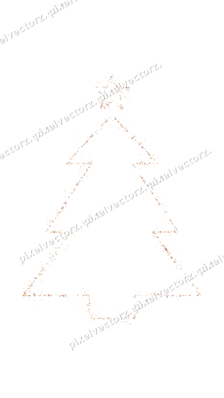 Nahtloser Glitzer-Weihnachtsbaum aus Ringen auf transparentem Grund