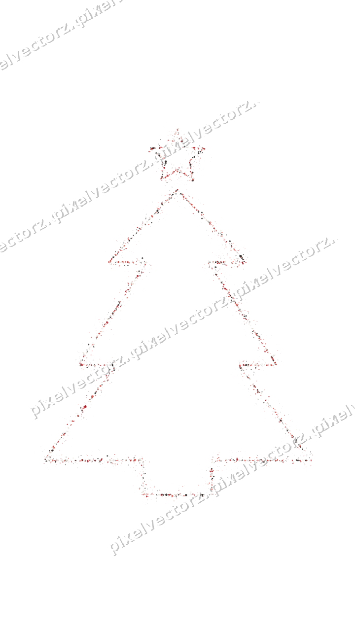 Nahtloser Glitzer-Weihnachtsbaum in Rot auf transparentem Grund
