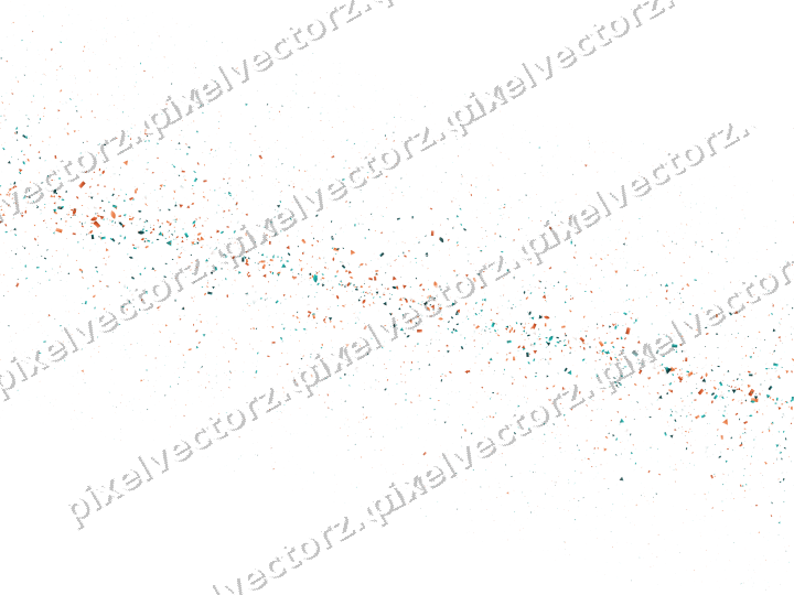Nahtloses Glitzerband in Orange und Petrol auf transparentem Grund