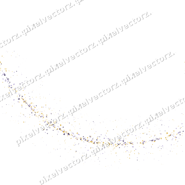 Nahtloser Glitzerbogen in Bernstein auf transparentem Grund