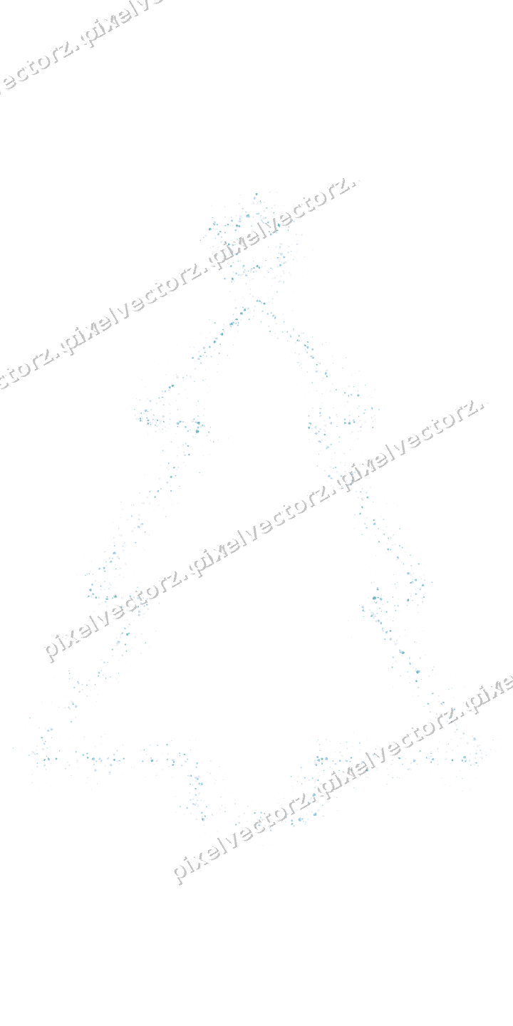 Nahtloser Glitzer-Weihnachtsbaum in Türkis auf transparentem Grund