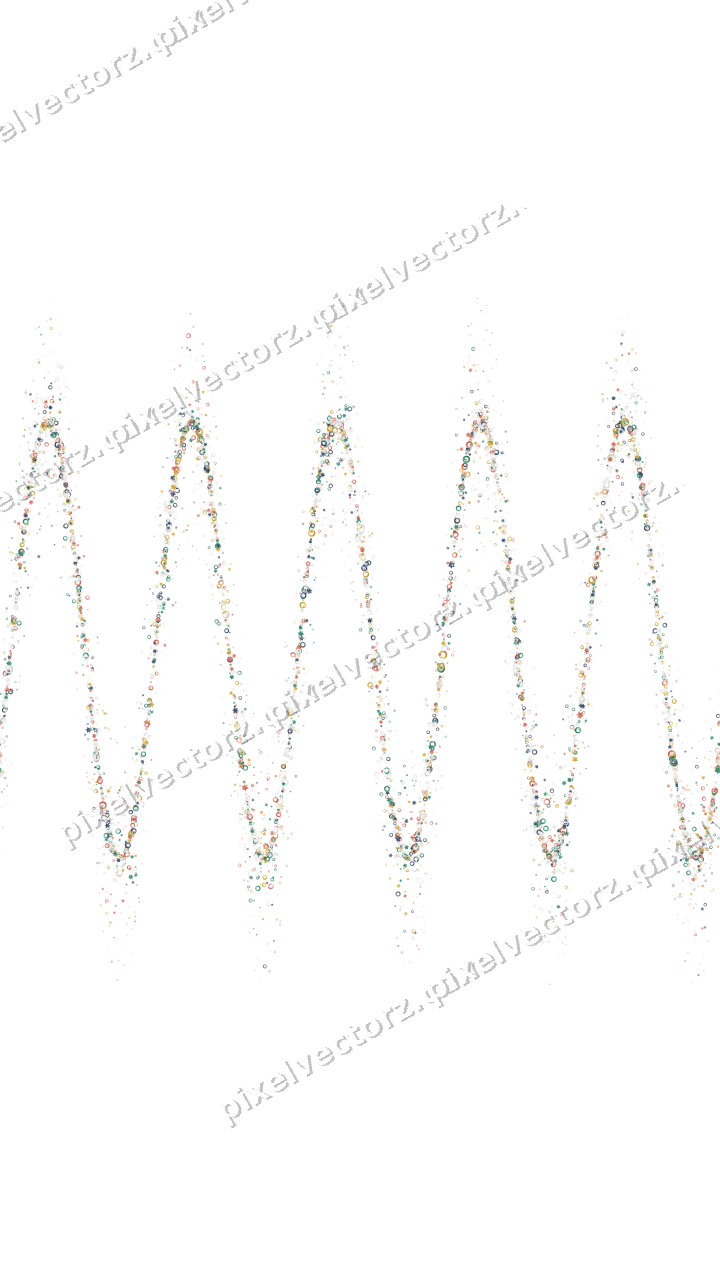 Nahtlose Glitzerwelle aus Sternen und Ringen auf transparentem Grund
