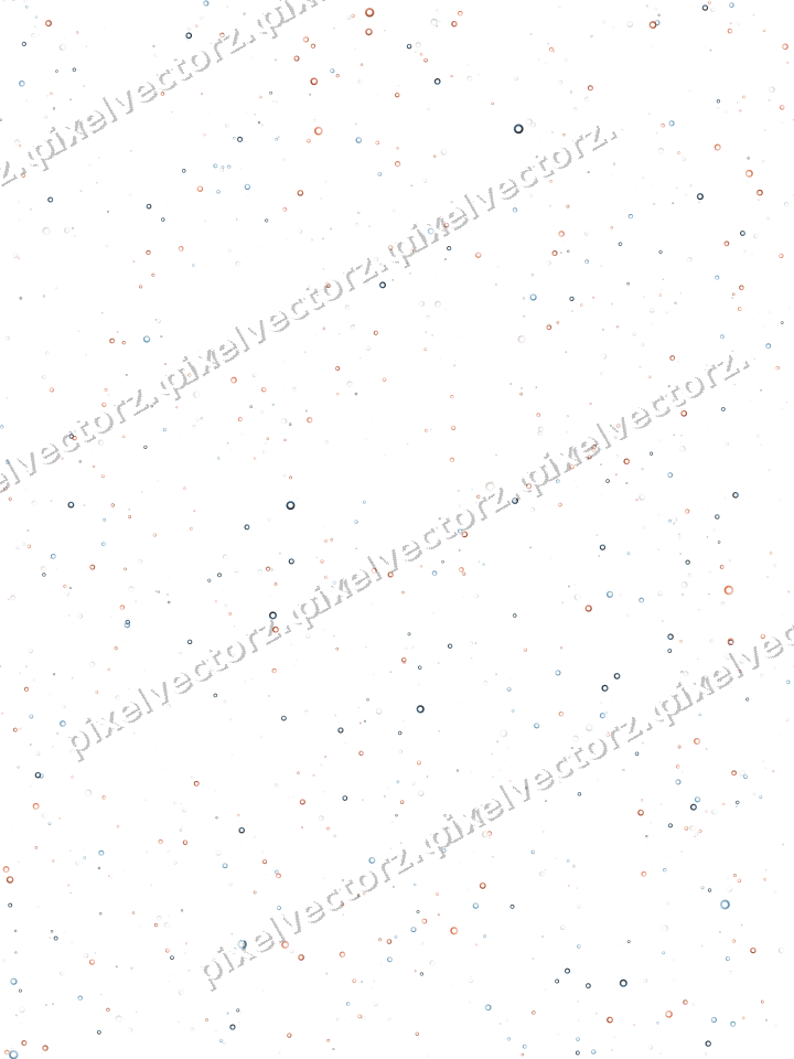 Nahtlose Glitzerstreuung aus Ringen in Orange auf transparentem Grund