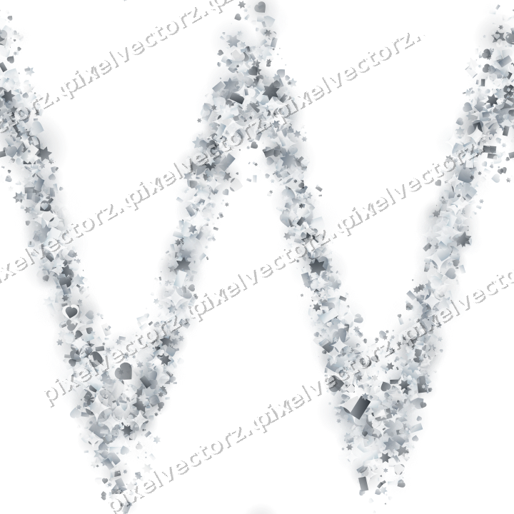 Nahtlose Glitzerwelle aus Sternen und Herzen auf transparentem Grund