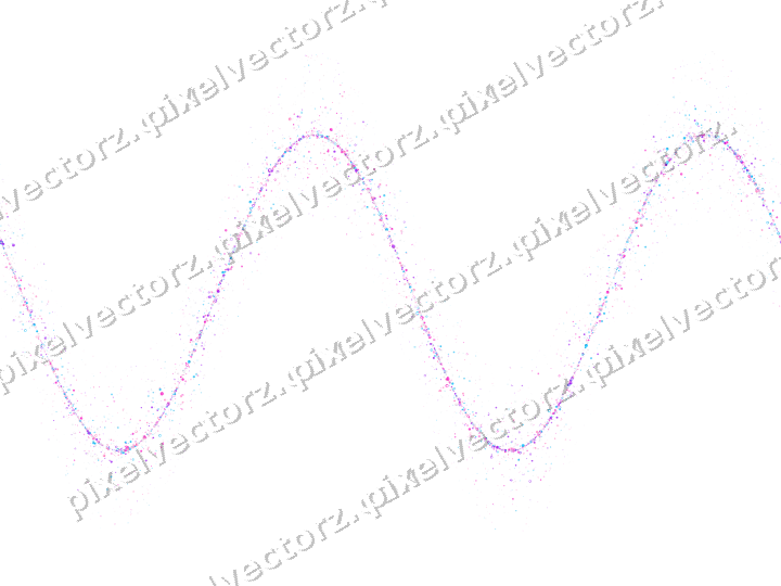 Nahtlose Glitzerwelle aus Sternen und Punkten auf transparentem Grund