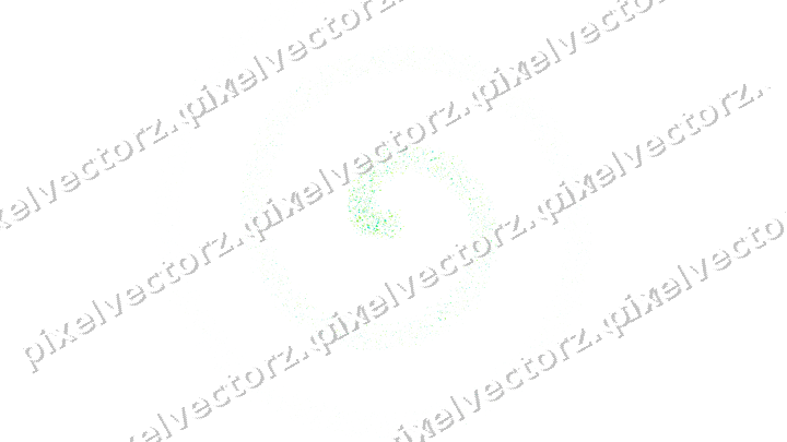 Nahtlose Glitzerspirale in Grün und Limette auf transparentem Grund