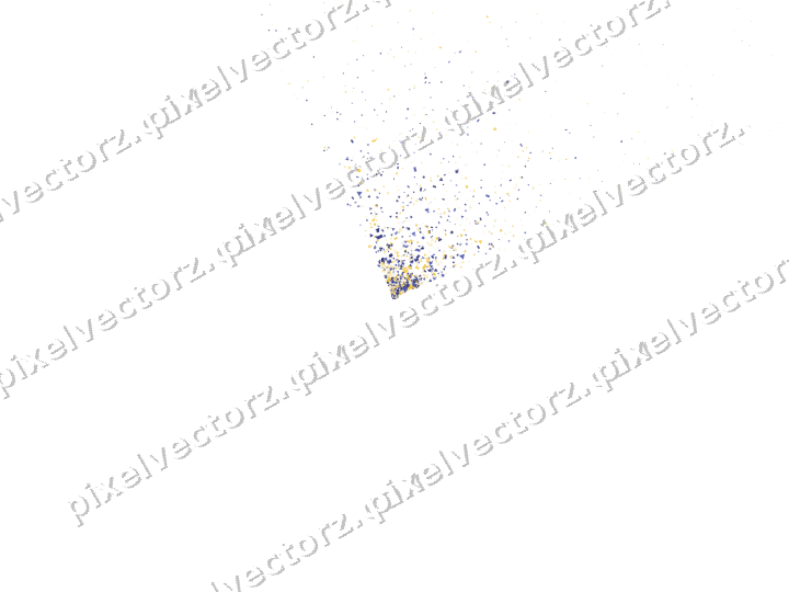 Nahtloser Glitzerfächer in Dunkelblau auf transparentem Grund