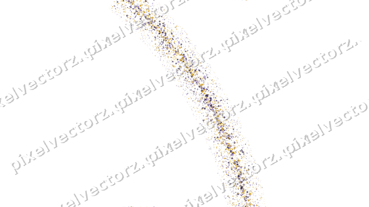 Nahtloser Glitzerbogen aus Herzen und Konfetti auf transparentem Grund
