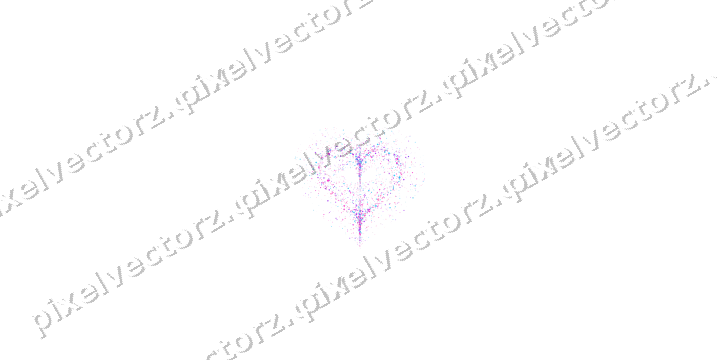 Nahtloses Glitzerherz in Magenta und Violett auf transparentem Grund
