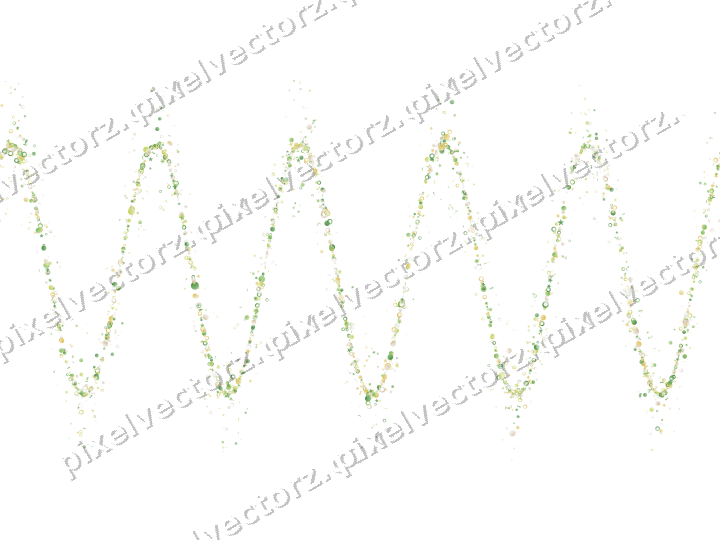 Nahtlose Glitzerwelle in Limette und Gelb auf transparentem Grund