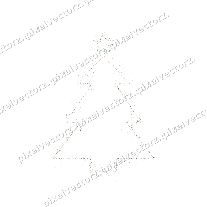 Nahtloser Glitzer-Weihnachtsbaum in Bernstein auf transparentem Grund