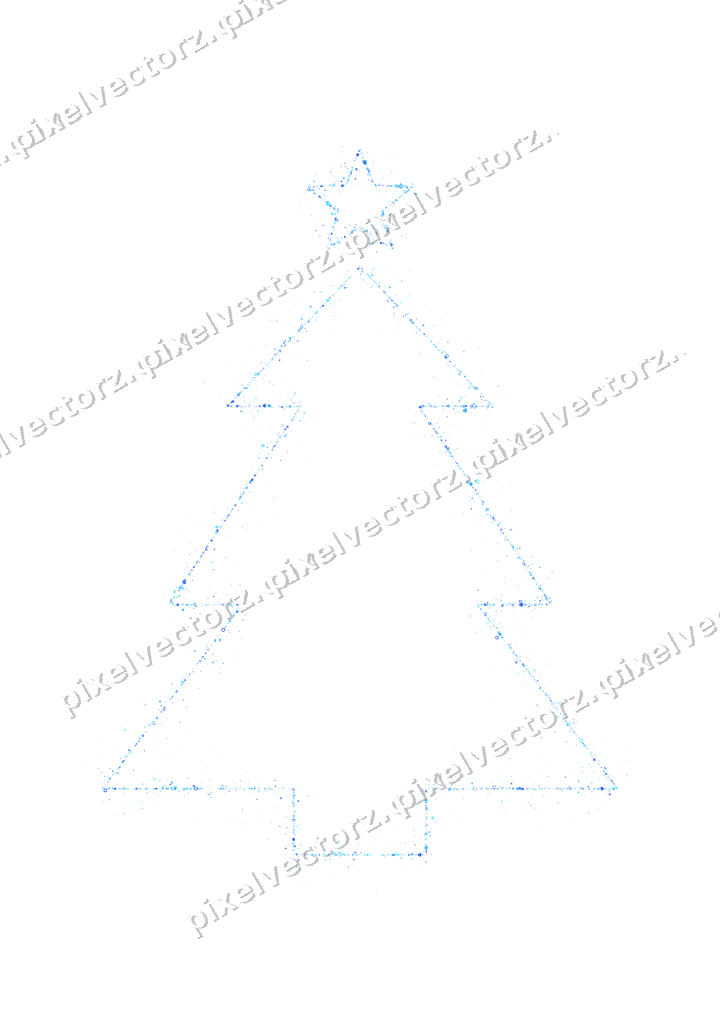 Nahtloser Glitzer-Weihnachtsbaum in Türkis auf transparentem Grund
