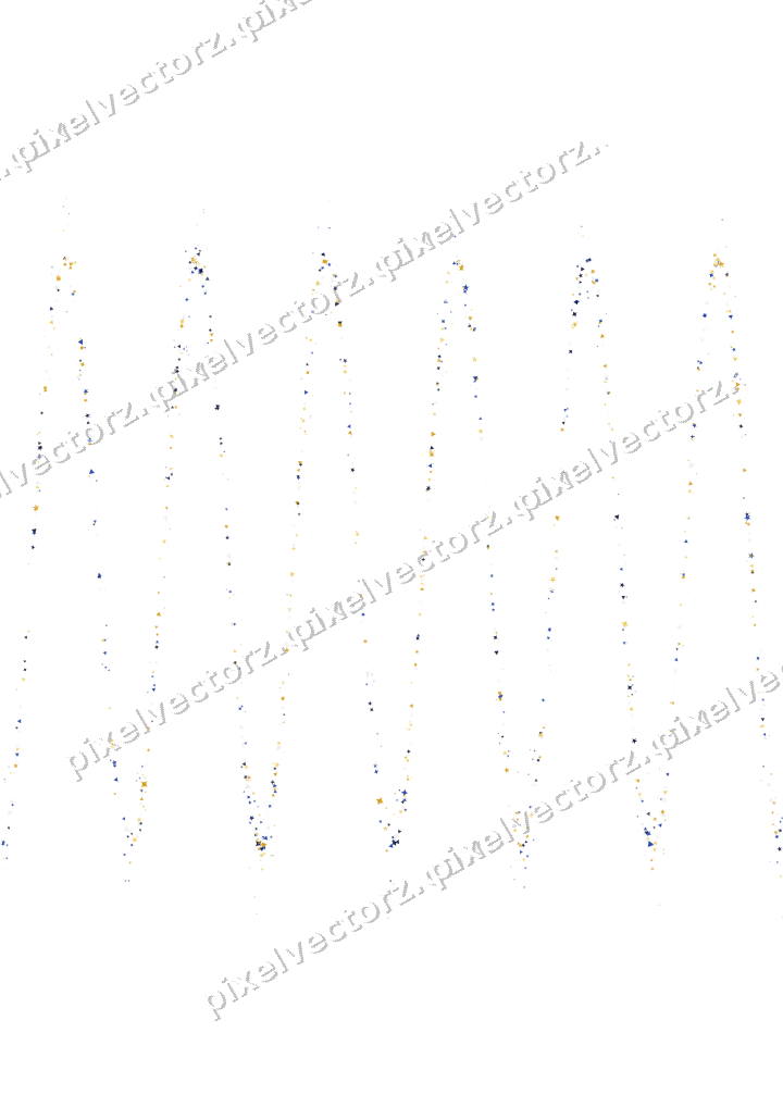 Nahtlose Glitzerwelle aus Sternen und Funken auf transparentem Grund