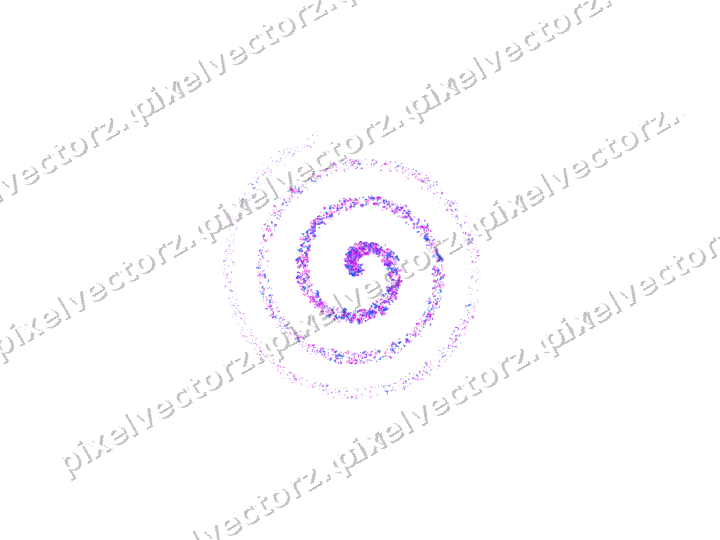 Nahtlose Glitzerspirale aus Konfetti auf transparentem Grund
