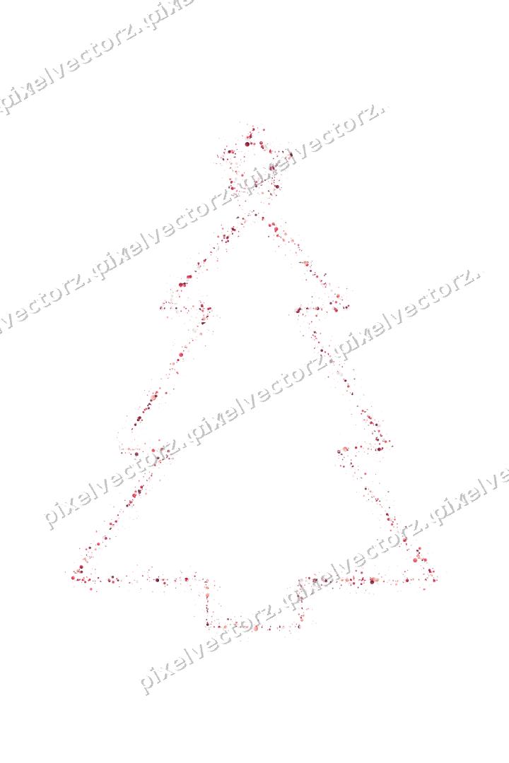 Nahtloser Glitzer-Weihnachtsbaum in Rosa auf transparentem Grund
