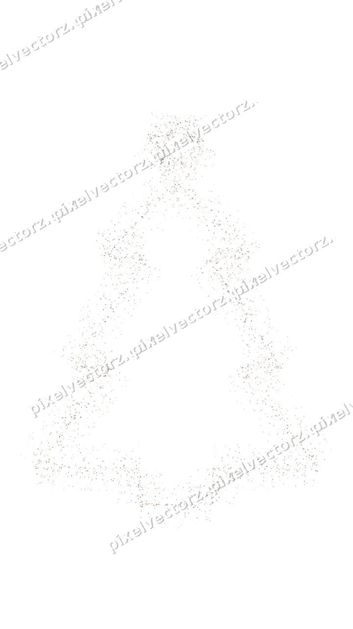 Nahtloser Glitzer-Weihnachtsbaum aus Ringen auf transparentem Grund